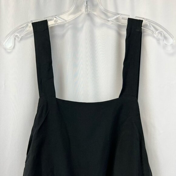 Alice & Uo Romper Playsuit Women's 4 Black Pockets Square Neck Sleeveless Rayon - Picture 6 of 10